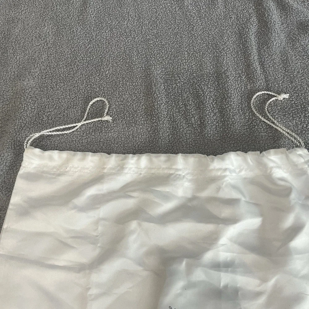 Coach New York White Satin Handbag Dust Cover Travel Storage